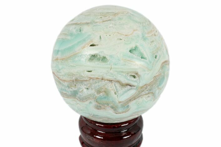 Polished Blue Caribbean Calcite Sphere - Pakistan #187510